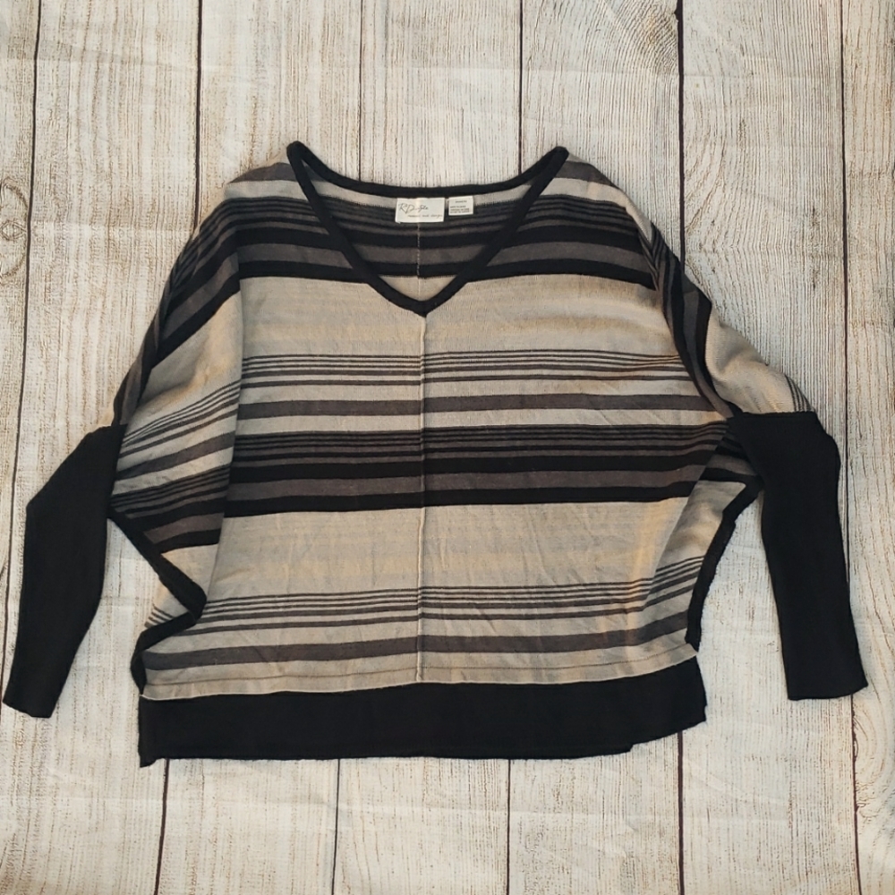 Poncho Striped Sweater